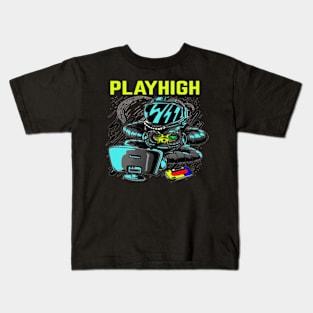 astronaute playhigh design - Gifts for gaming Kids T-Shirt